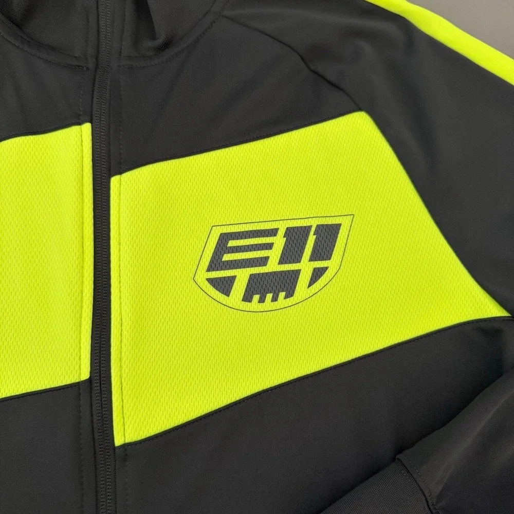 Nike Dri-FIT Full Zip Track Jacket‎ Black Yellow Mens Large Soccer Warm-Up